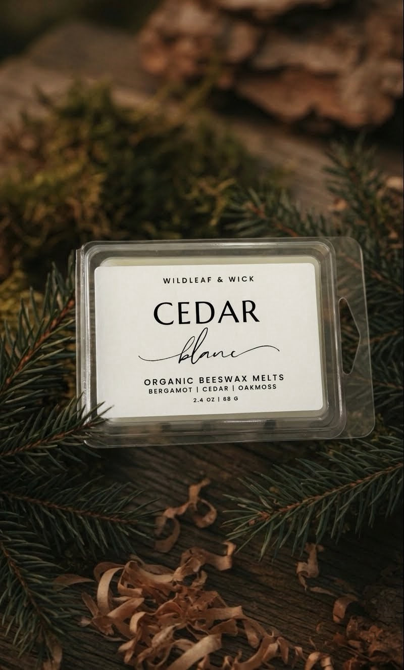 Cedar Blanc - 2.4oz Organic Beeswax Melts