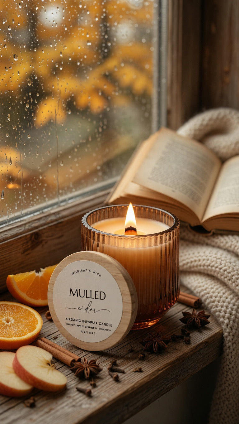 Mulled Cider - 10oz Organic Beeswax Candle