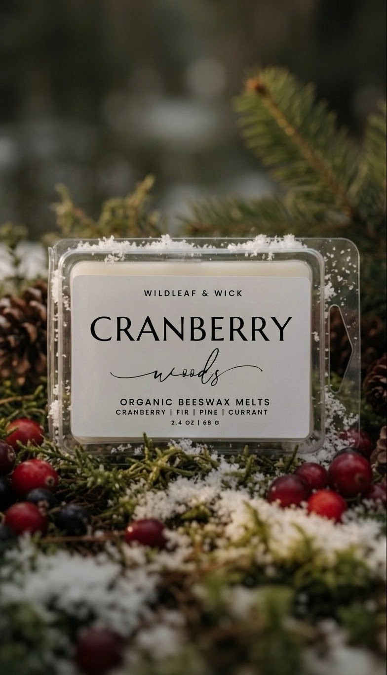 Cranberry Woods - 2.4oz Organic Beeswax Melts
