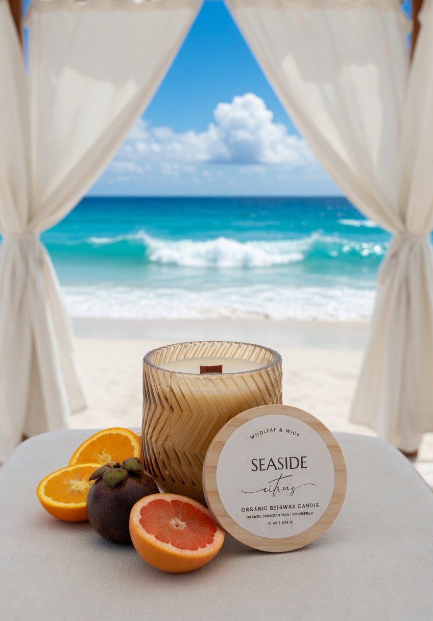 Seaside Citrus - 10oz Organic Beeswax Candle