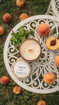 Peach Bellini - 10oz Organic Beeswax Candle