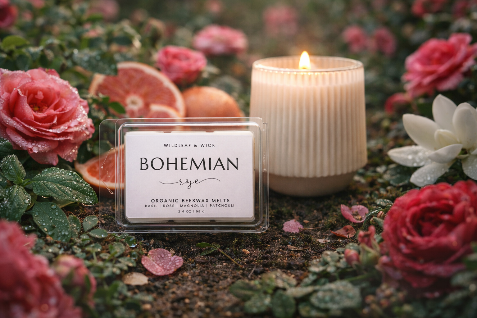 Bohemian Rose - 2.4oz Organic Beeswax Melts