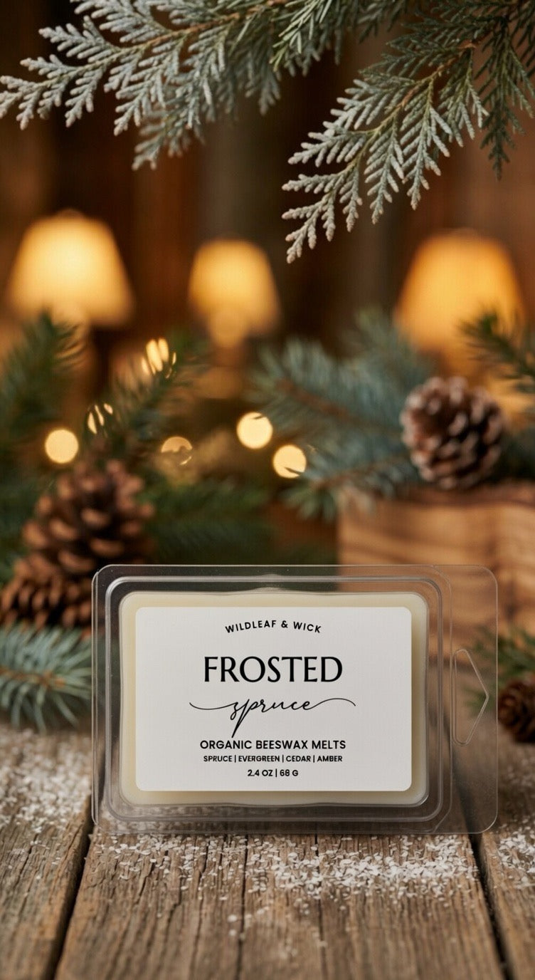 Frosted Spruce - 2.4oz Organic Beeswax Melts