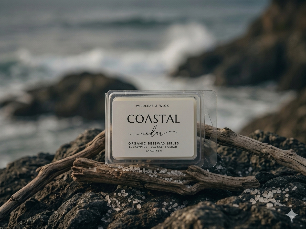 Coastal Cedar - 2.4oz Organic Beeswax Melts