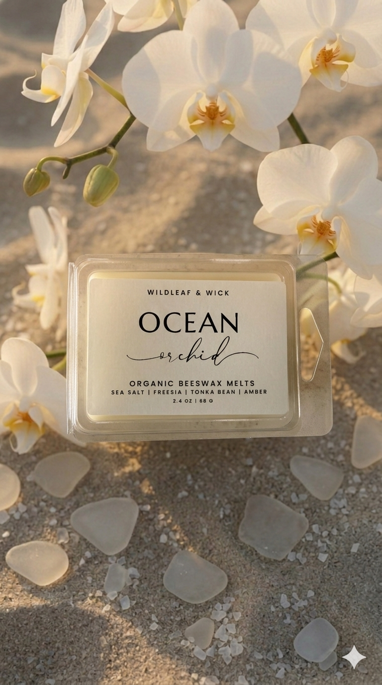 Ocean Orchid - 2.4oz Organic Beeswax Melts