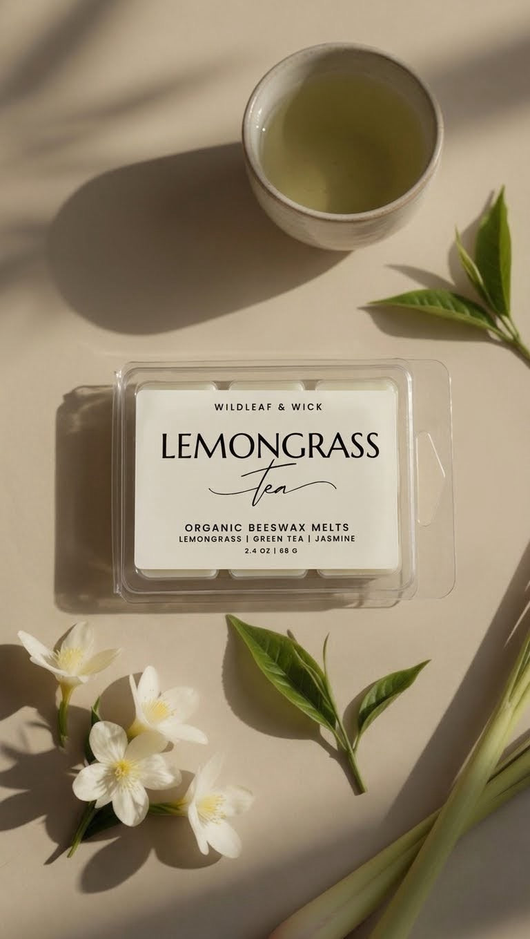 Lemongrass Tea - 2.4oz Organic Beeswax Melts