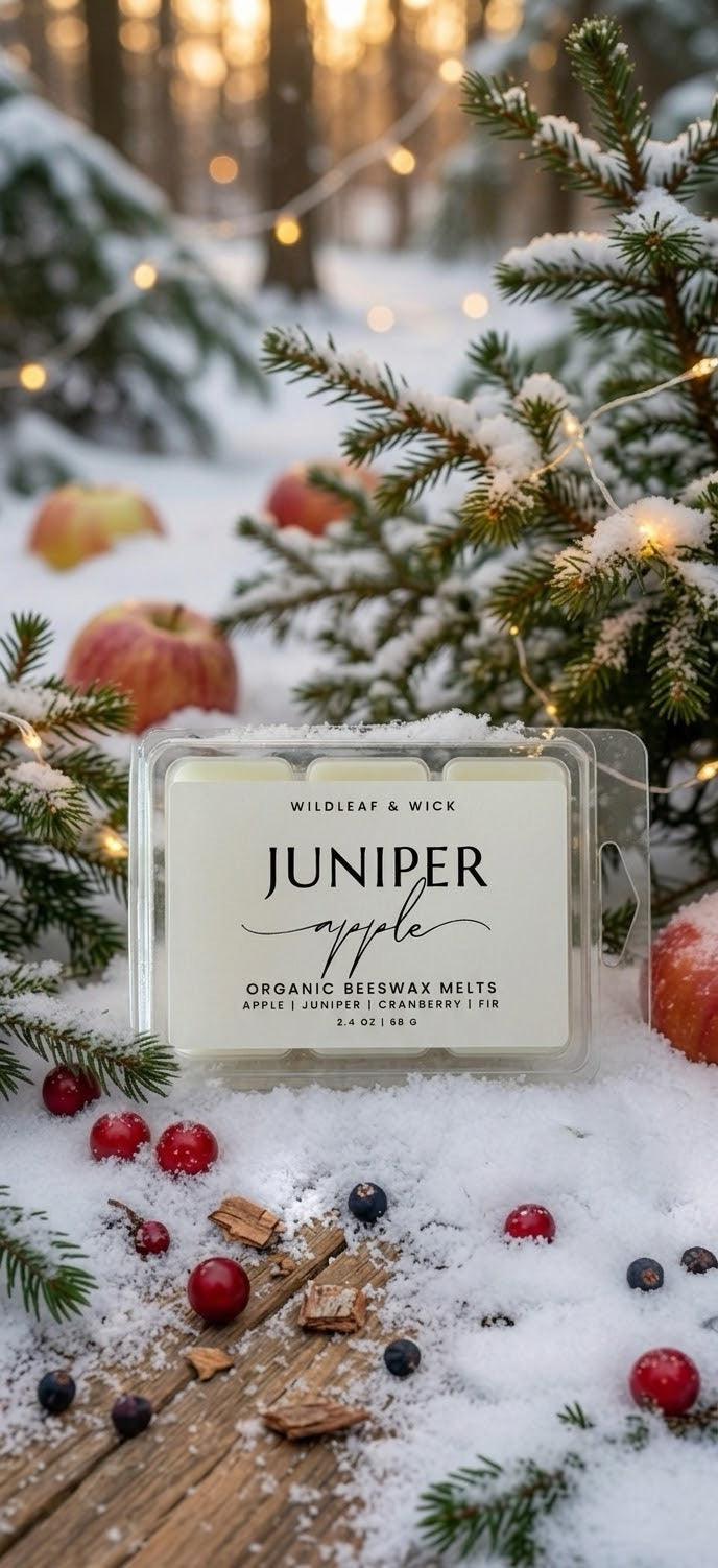 Juniper Apple - 2.4oz Organic Beeswax Melts