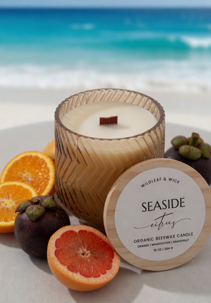 Seaside Citrus - 10oz Organic Beeswax Candle