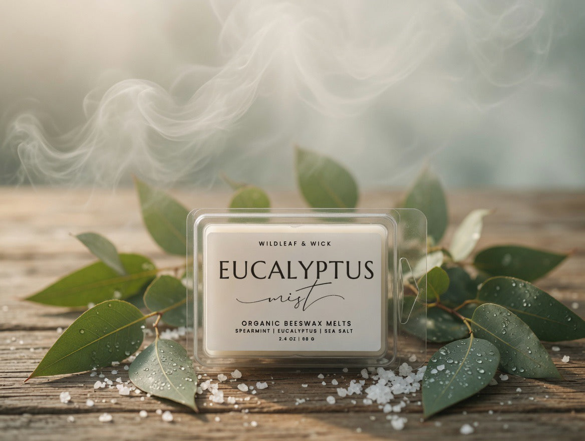 Eucalyptus Mist - 2.4oz Organic Beeswax Melts