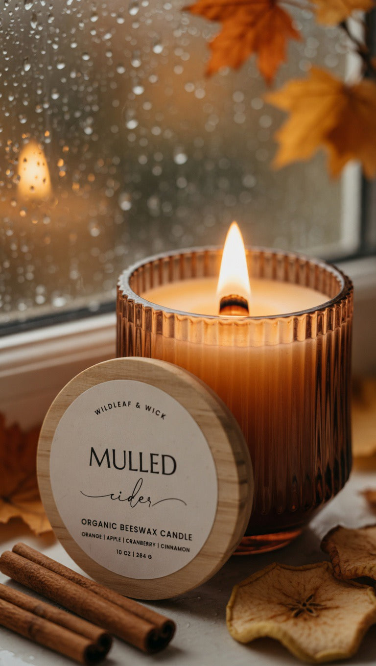 Mulled Cider - 10oz Organic Beeswax Candle