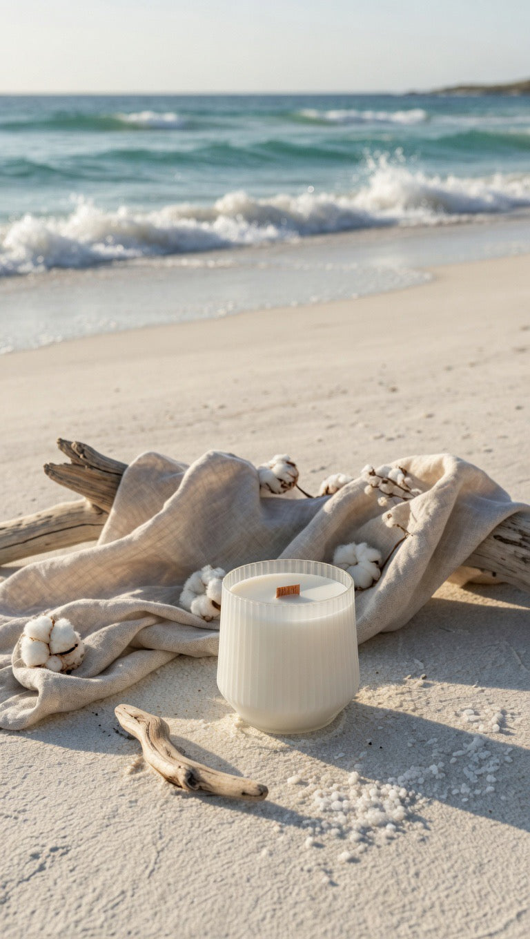 Coastal Linen - 10oz Organic Beeswax Candle