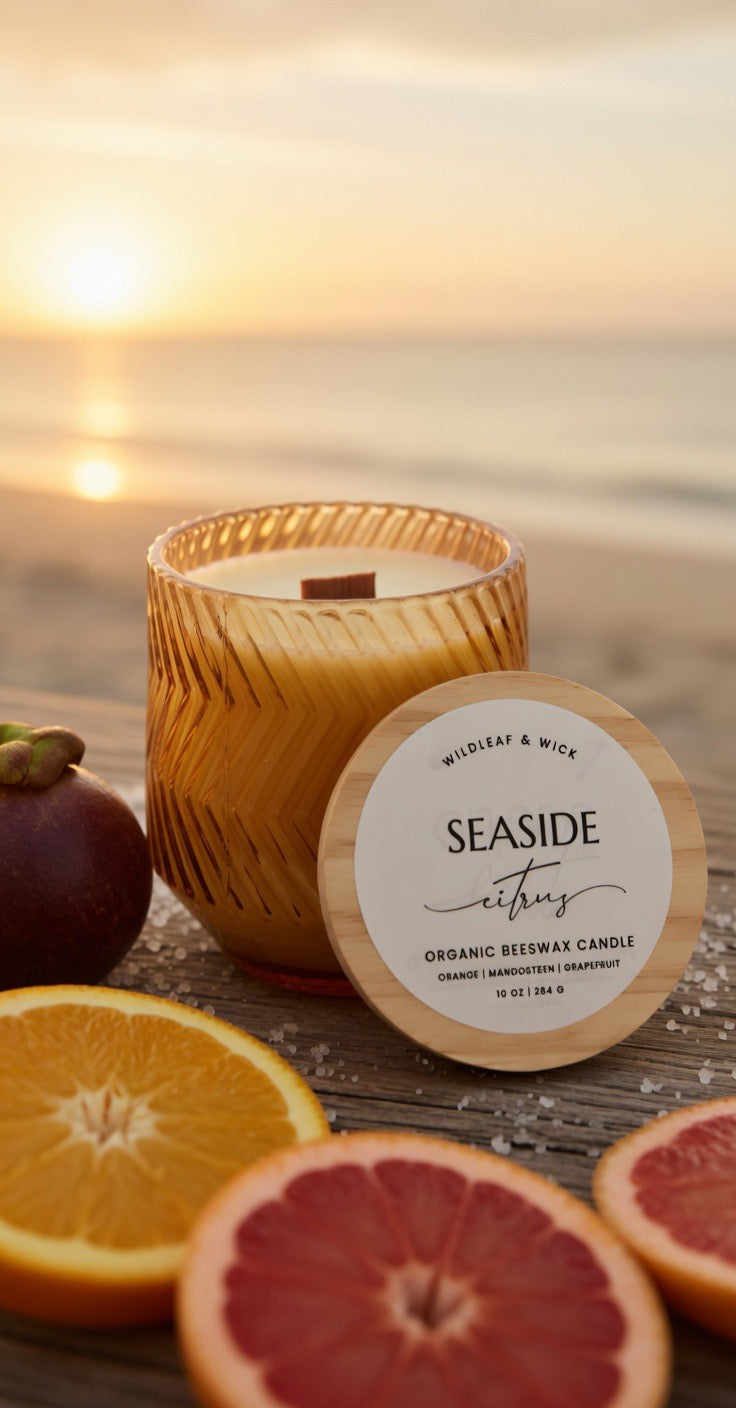 Seaside Citrus - 10oz Organic Beeswax Candle