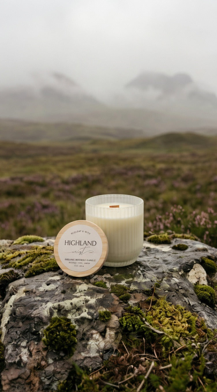 Highland Mist - 10oz Organic Beeswax Candle