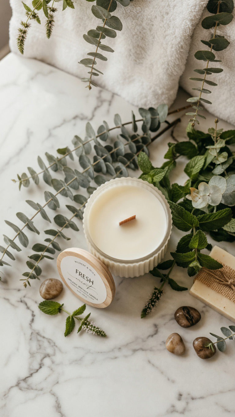 Fresh Mint - 10oz Organic Beeswax Candle