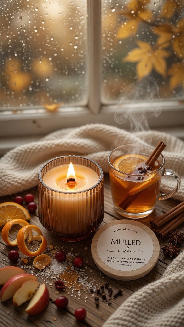 Mulled Cider - 10oz Organic Beeswax Candle