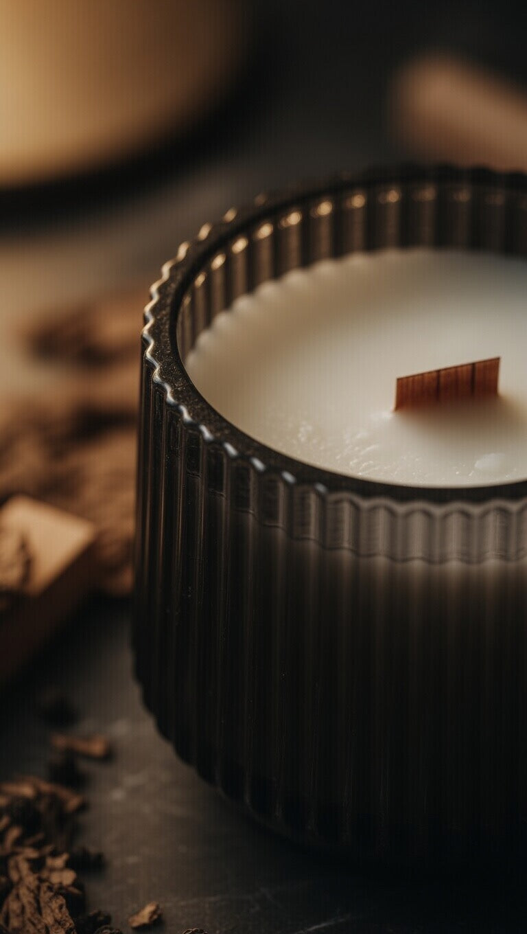 Tobacco Teakwood - 10oz Organic Beeswax Candle