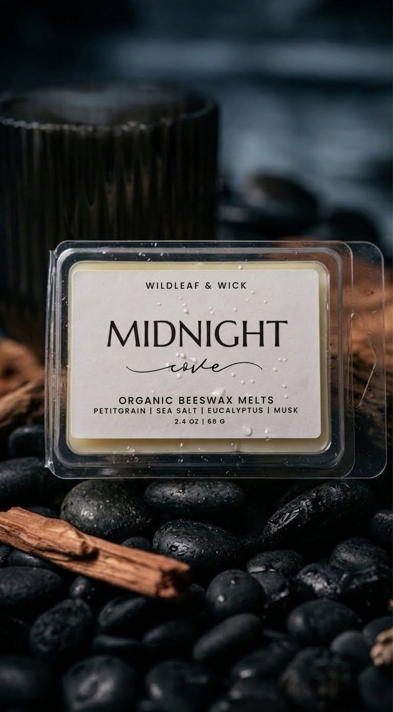 Midnight Cove - 2.4oz Organic Beeswax Melt
