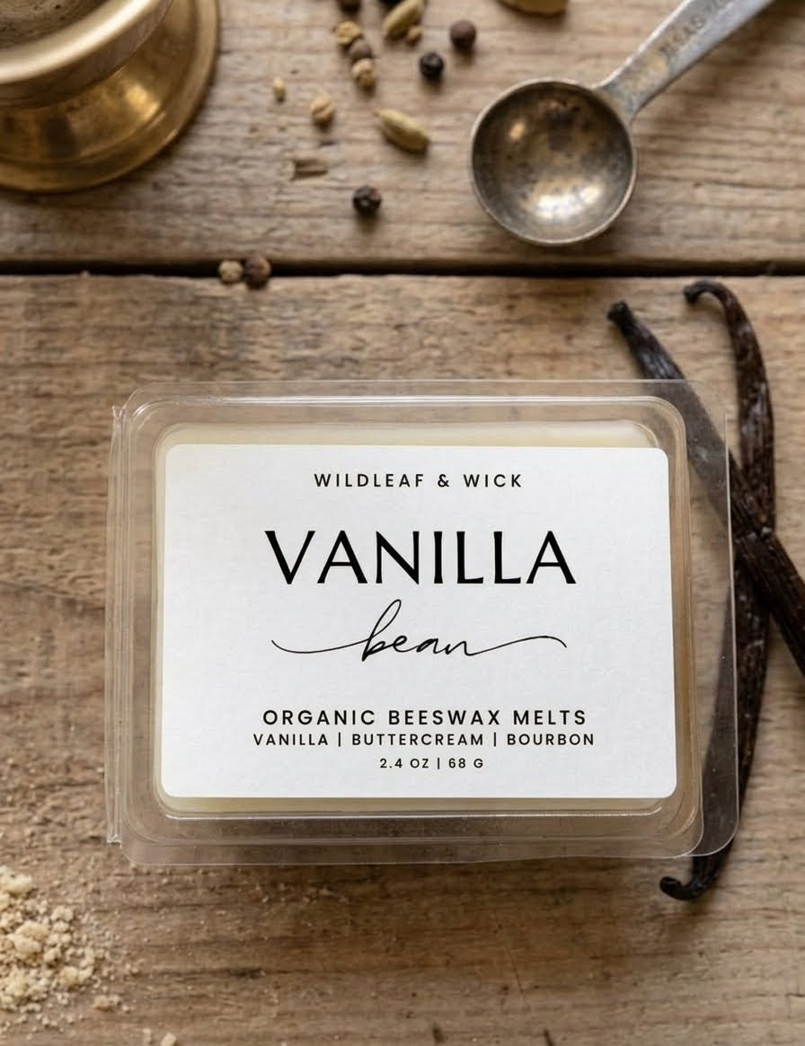 Vanilla Bean - 2.4oz Organic Beeswax Melts