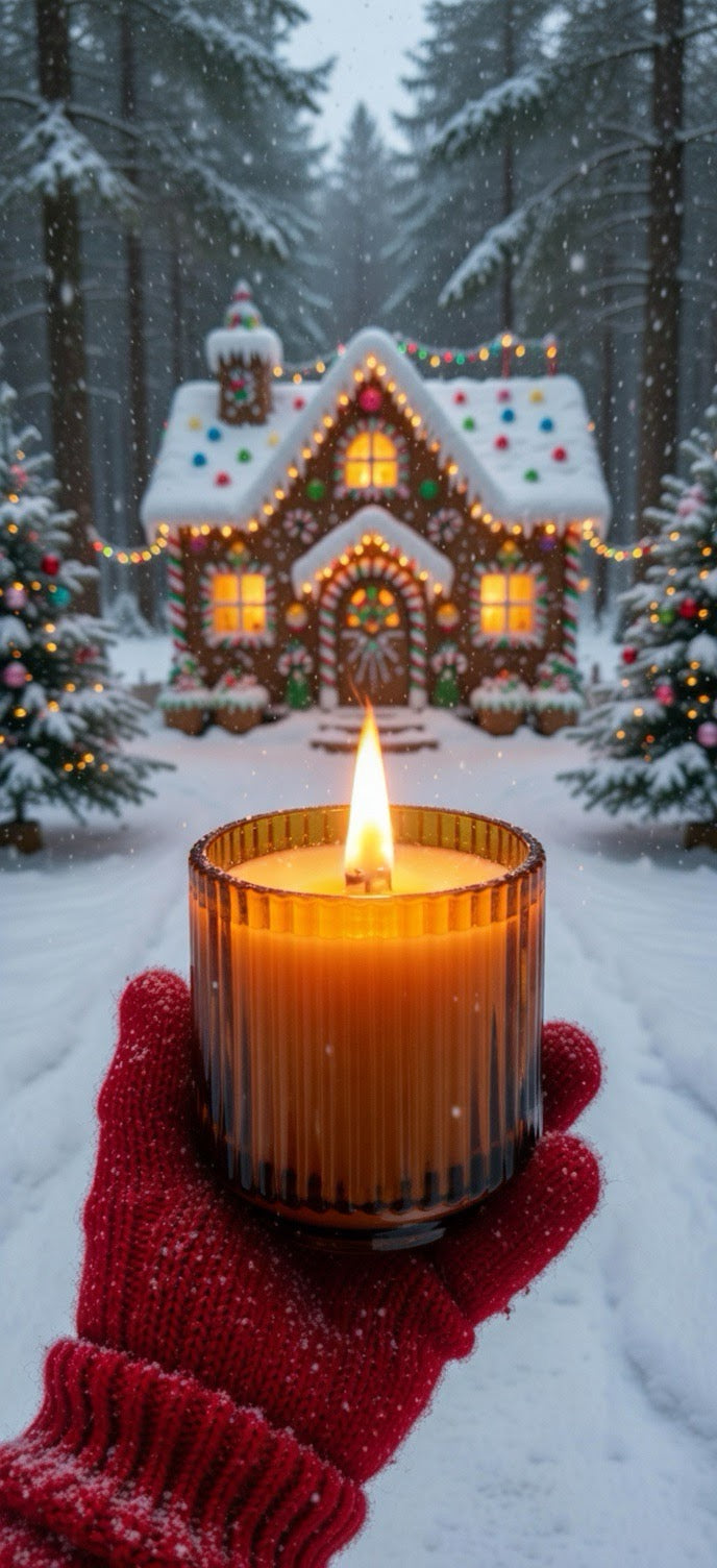 Gingerbread Cottage - 10oz Organic Beeswax Candle