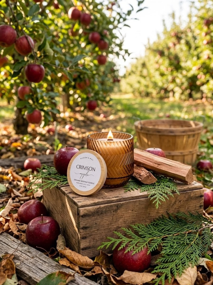 Crimson Apple - 10oz Organic Beeswax Candle