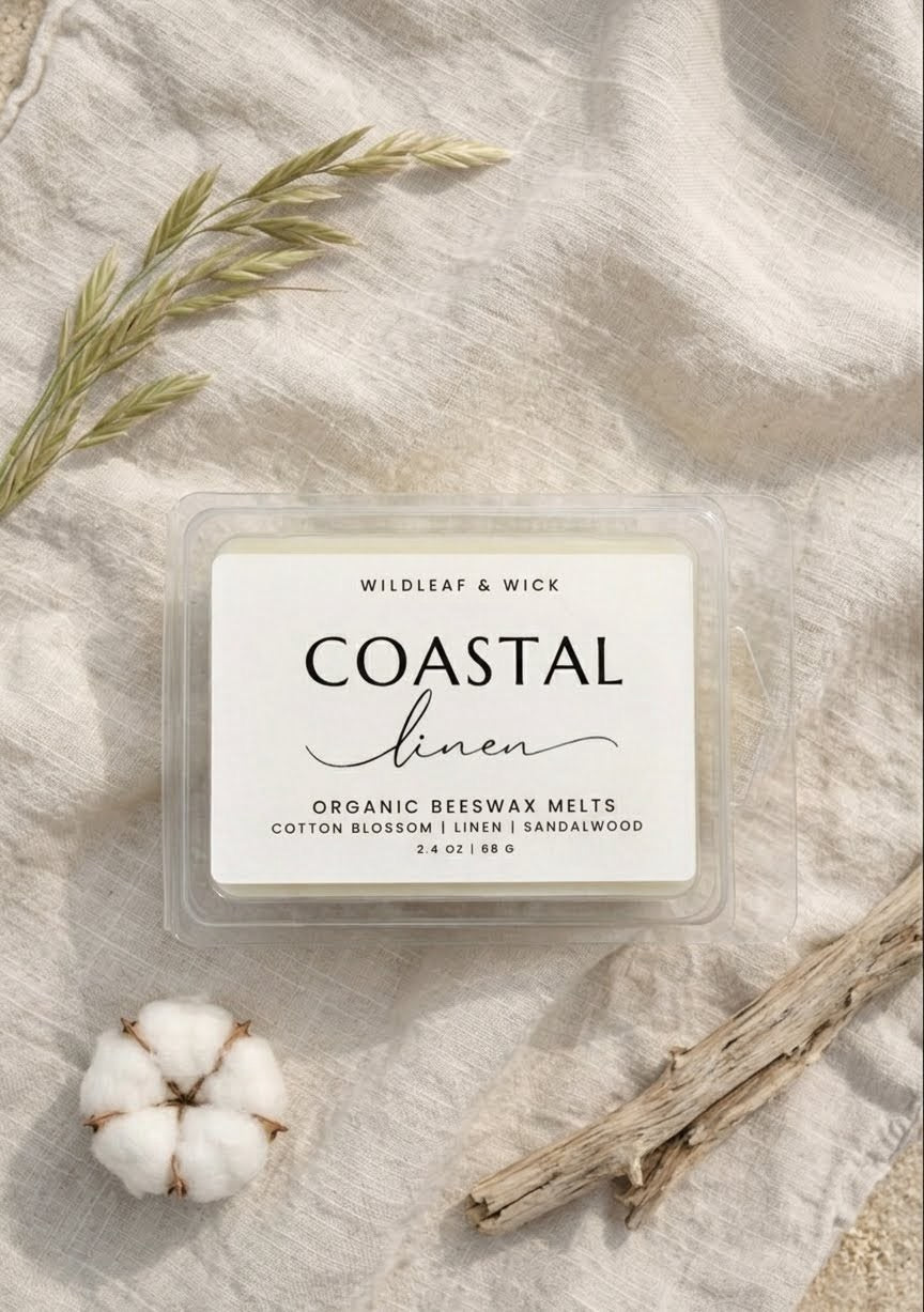 Coastal Linen - 2.4oz Organic Beeswax Melts