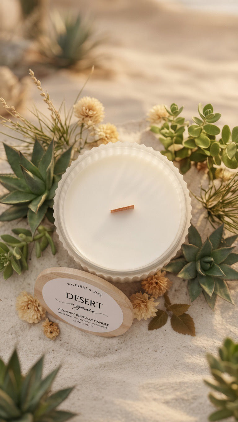Desert Agave - 10oz Organic Beeswax Candle