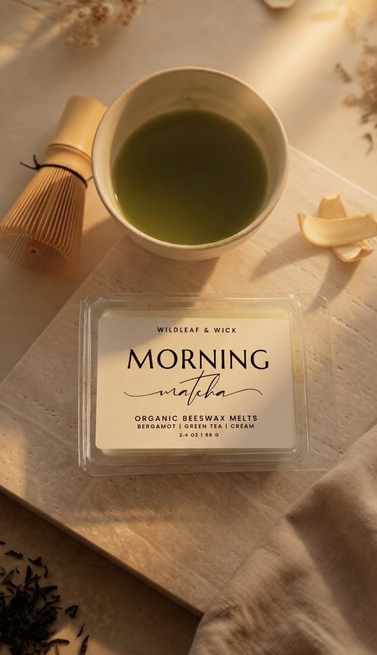 Morning Matcha - 2.4oz Organic Beeswax Melts