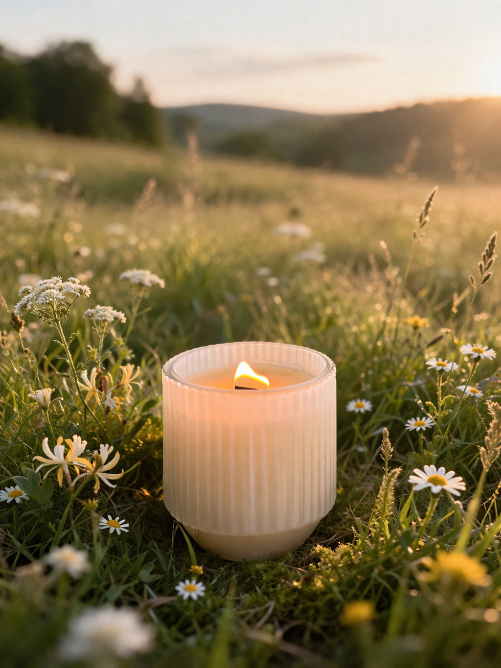 Honeysuckle Fields - 10oz Organic Beeswax Candle