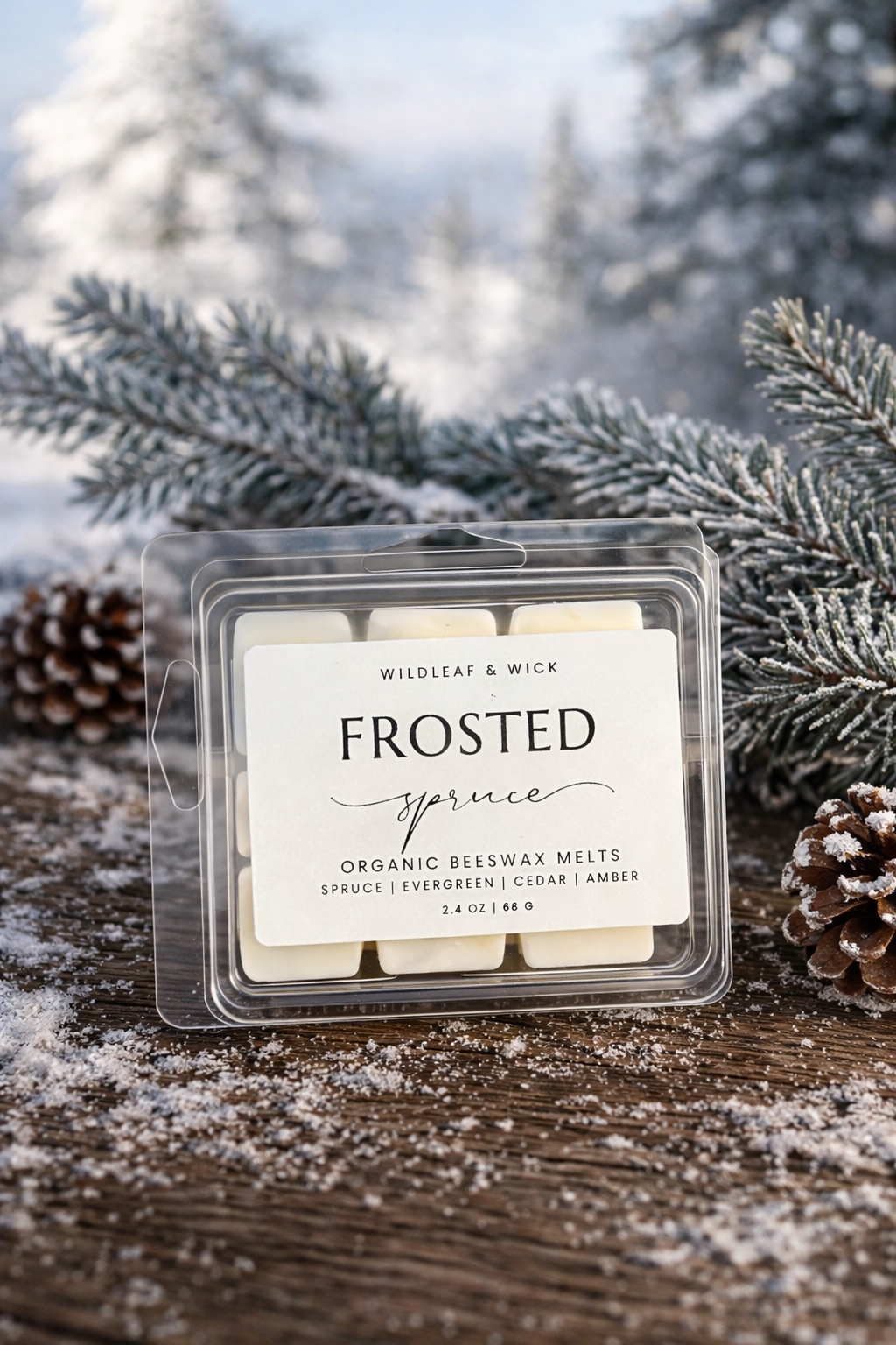 Frosted Spruce - 2.4oz Organic Beeswax Melts
