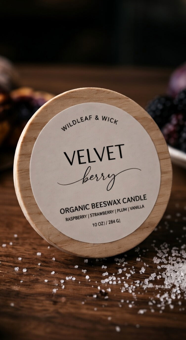 Velvet Berry - 10oz Organic Beeswax Candle