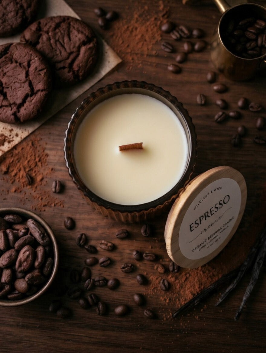 Espresso Crème - 10oz Organic Beeswax Candle