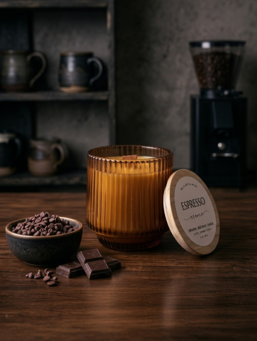 Espresso Crème - 10oz Organic Beeswax Candle