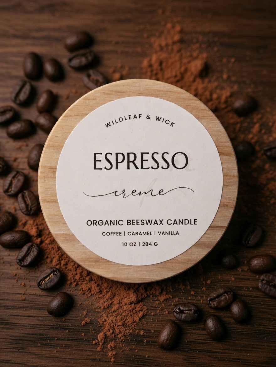 Espresso Crème - 10oz Organic Beeswax Candle