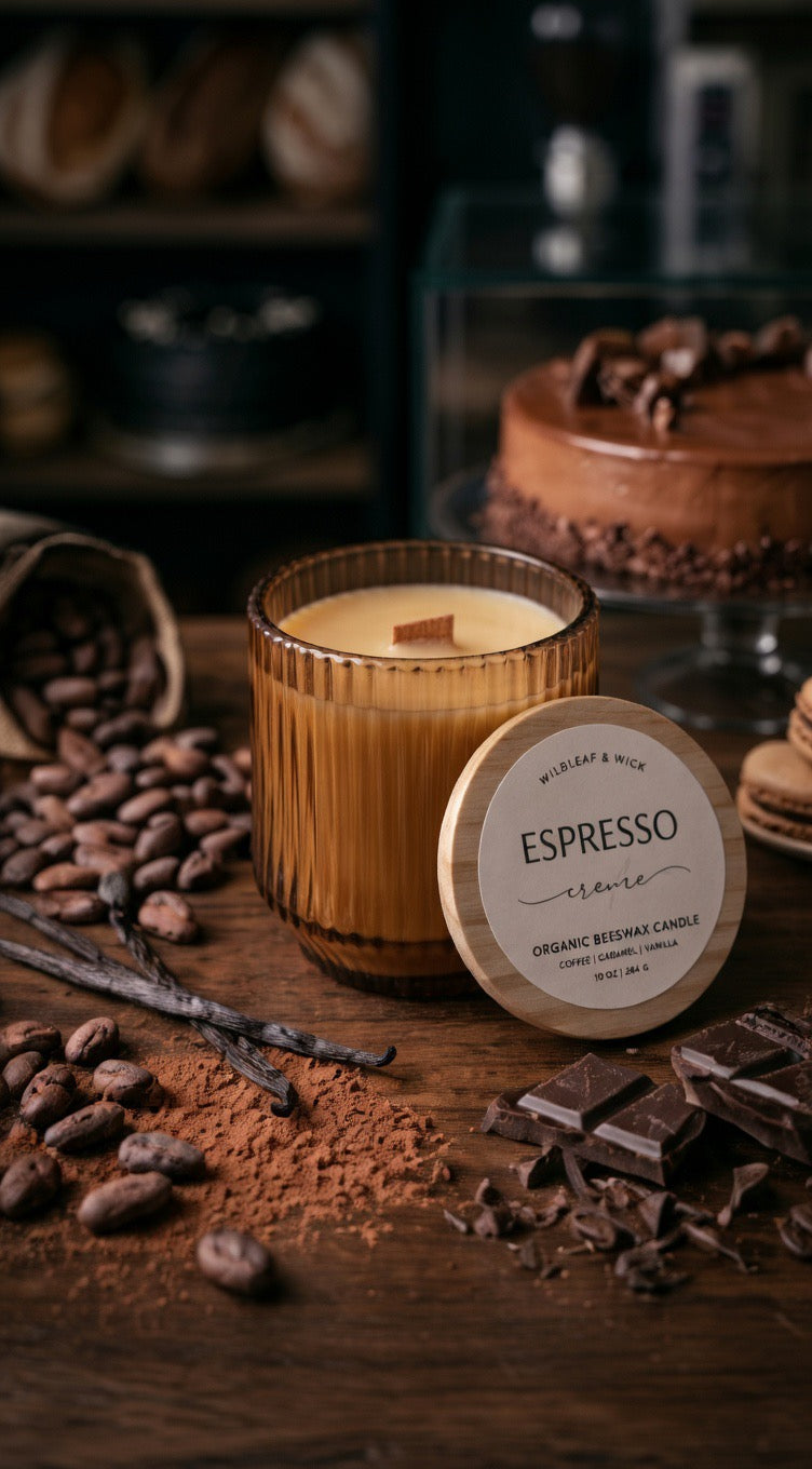 Espresso Crème - 10oz Organic Beeswax Candle