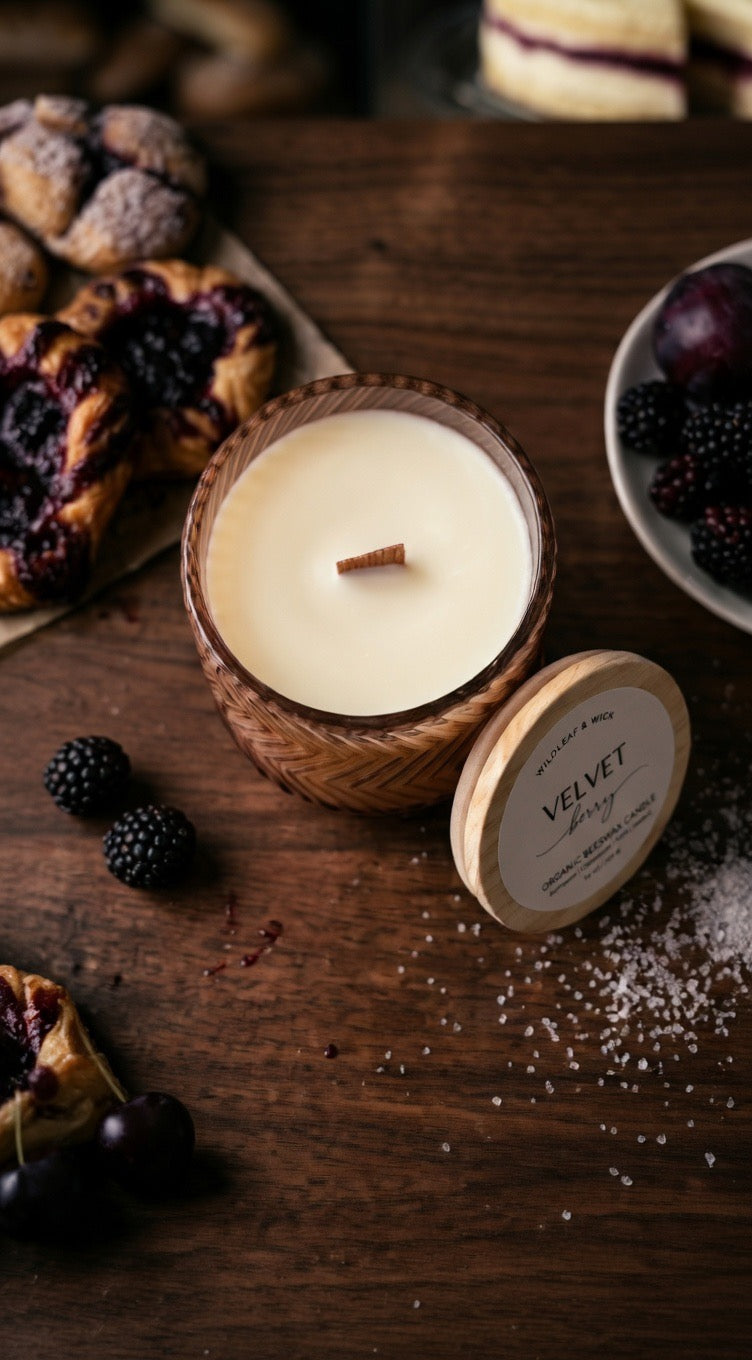 Velvet Berry - 10oz Organic Beeswax Candle