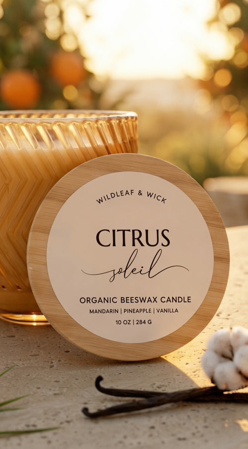 Citrus Soleil - 10oz Organic Beeswax Candle