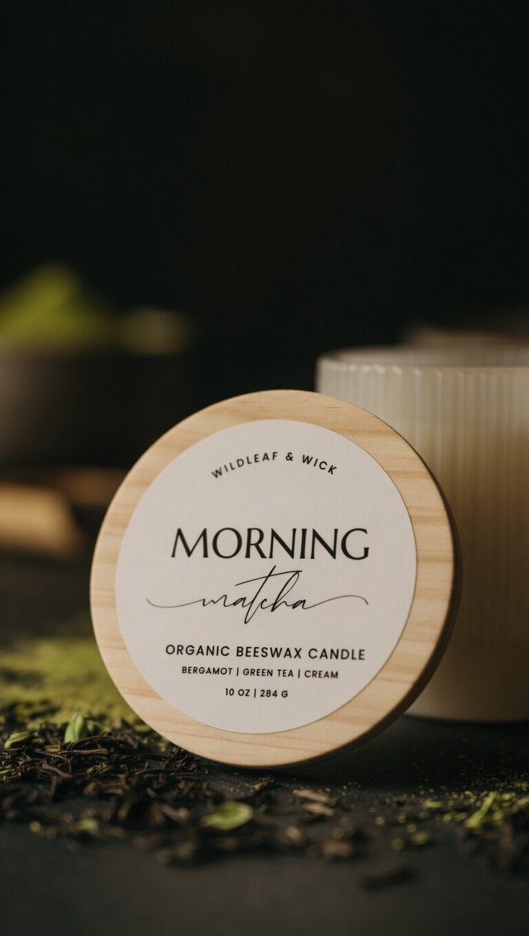 Morning Matcha - 10oz Organic Beeswax Candle