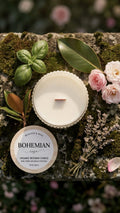 Bohemian Rose - 10oz Organic Beeswax Candle