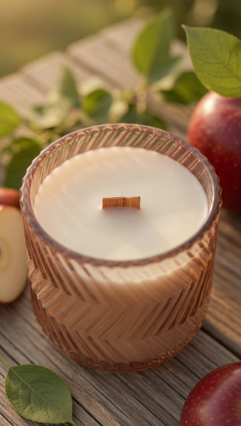 Crimson Apple - 10oz Organic Beeswax Candle