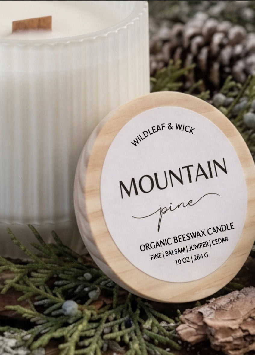 Mountain Pine - 10oz Organic Beeswax Candle
