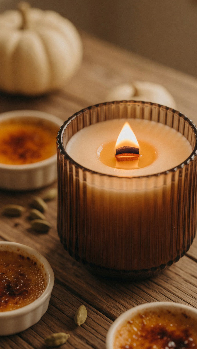 Pumpkin Brûlée - 10oz Organic Beeswax Candle