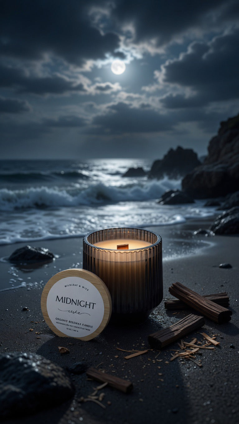 Midnight Cove - 10oz Organic Beeswax Candle