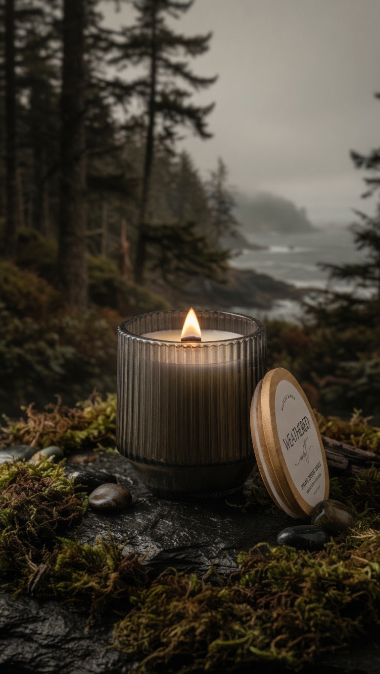 Weathered Coast - 10oz Organic Beeswax Candle