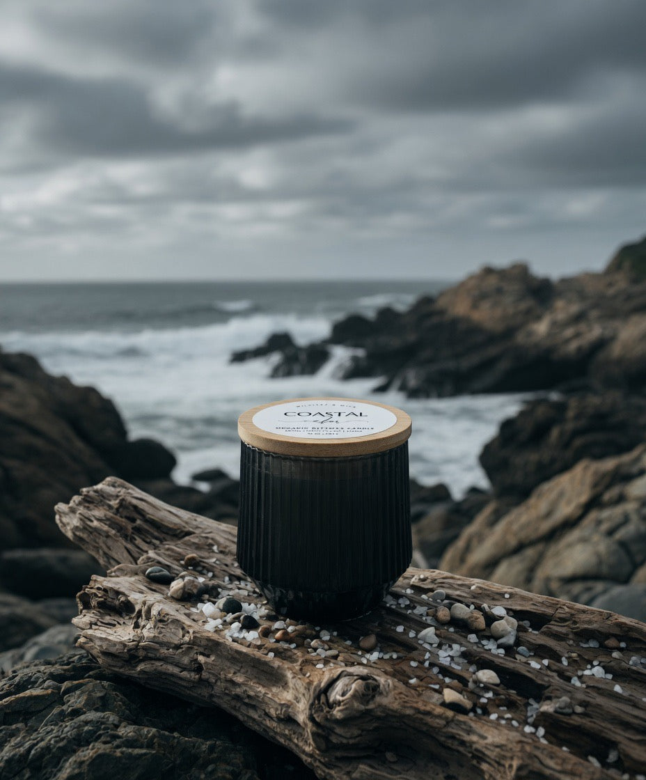 Coastal Cedar - 10oz Organic Beeswax Candle