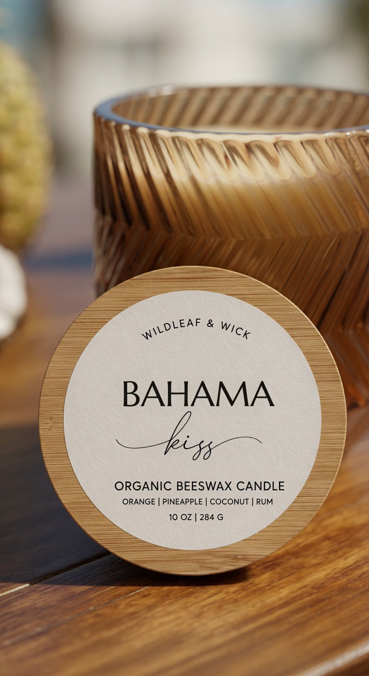 Bahama Kiss - 10oz Organic Beeswax Candle