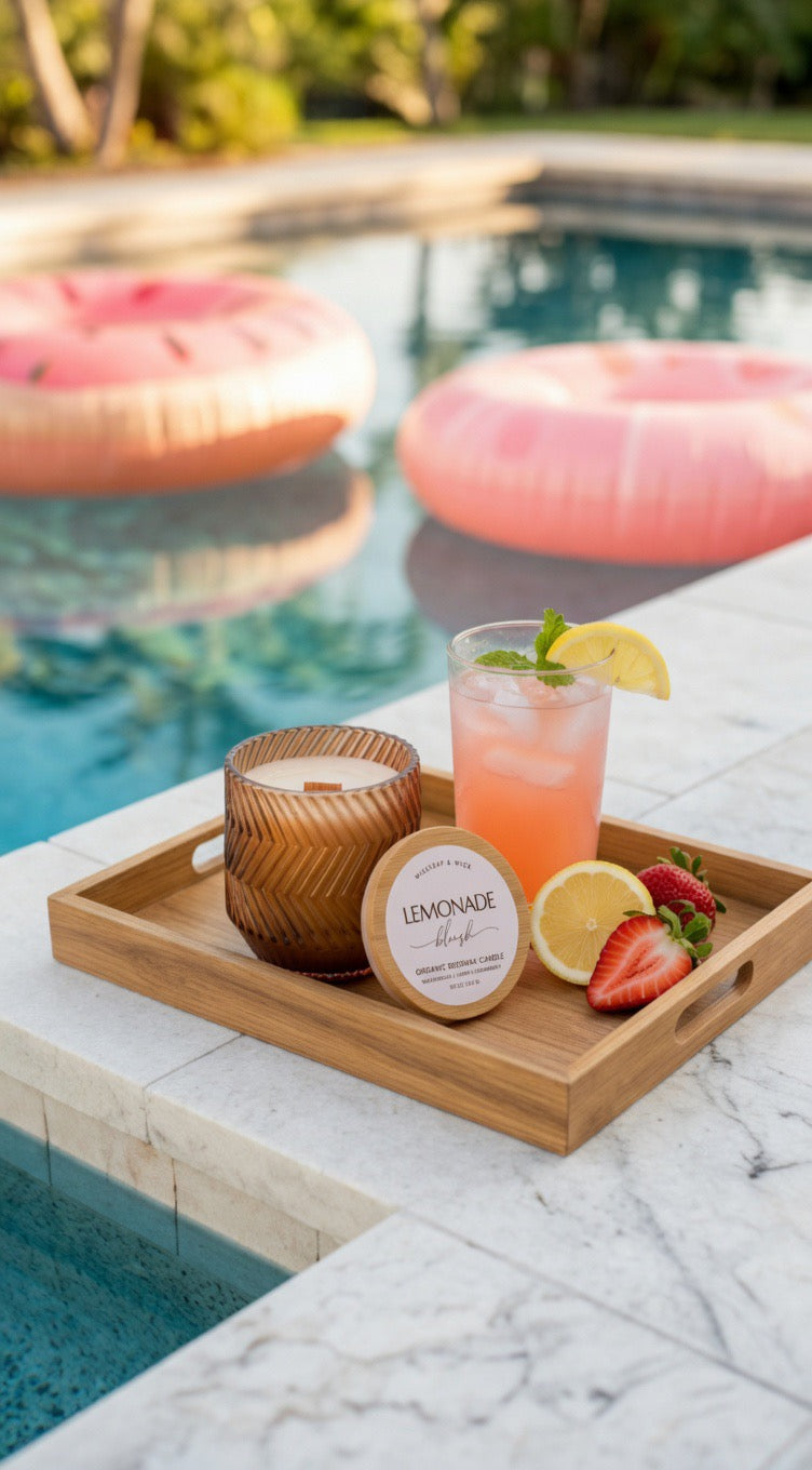 Lemonade Blush - 10oz Organic Beeswax Candle