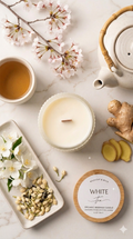 White Tea - 10oz Organic Beeswax Candle